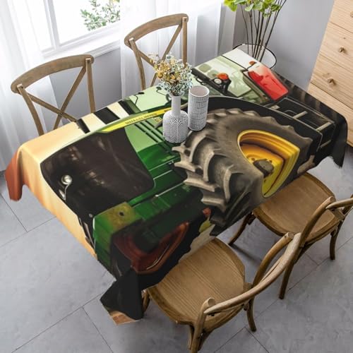 LHDGBNV Tischdecke mit Traktormotiv für rechteckige Tische, flecken- und knitterfrei, waschbar, moderne Küchentischdecke für Küche, Esszimmer, Picknick, Party-Dekoration, 140 x 89 cm LHDGBNV Tischdecke mit Traktormotiv für rechteckige Tische, flecken- und knitterfrei, waschbar, moderne Küchentischdecke für Küche, Esszimmer, Picknick, Party-Dekoration, 140 x 89 cm von LHDGBNV