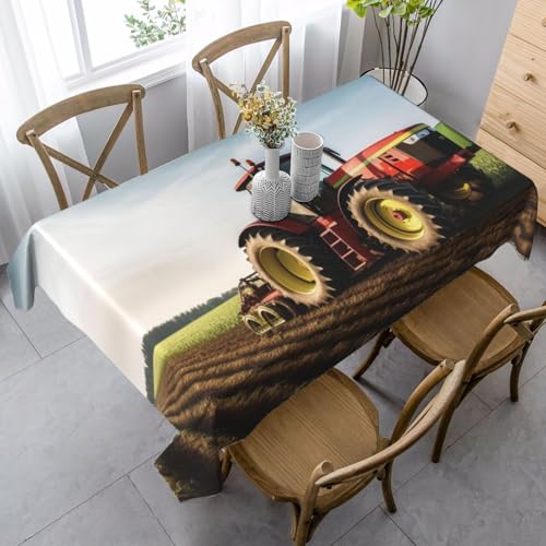 LHDGBNV Traktor-Farm-Tischdecken für rechteckige Tische, flecken- und knitterfrei, waschbar, moderne Küchentischdecke für Küche, Esszimmer, Picknick, Party-Dekoration, 140 x 89 cm LHDGBNV Traktor-Farm-Tischdecken für rechteckige Tische, flecken- und knitterfrei, waschbar, moderne Küchentischdecke für Küche, Esszimmer, Picknick, Party-Dekoration, 140 x 89 cm von LHDGBNV