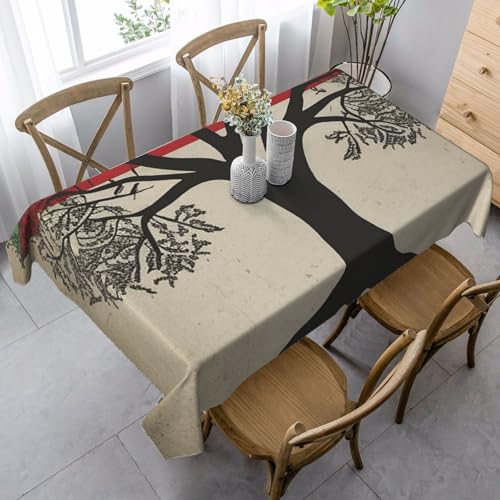LHDGBNV Tree, Tischdecke mit palästinensischer Flagge, für rechteckige Tische, flecken- und knitterfrei, waschbar, moderne Küchentischdecke für Küche, Esszimmer, Picknick, Party-Dekoration, 140 x 89 LHDGBNV Tree, Tischdecke mit palästinensischer Flagge, für rechteckige Tische, flecken- und knitterfrei, waschbar, moderne Küchentischdecke für Küche, Esszimmer, Picknick, Party-Dekoration, 140 x 89 von LHDGBNV