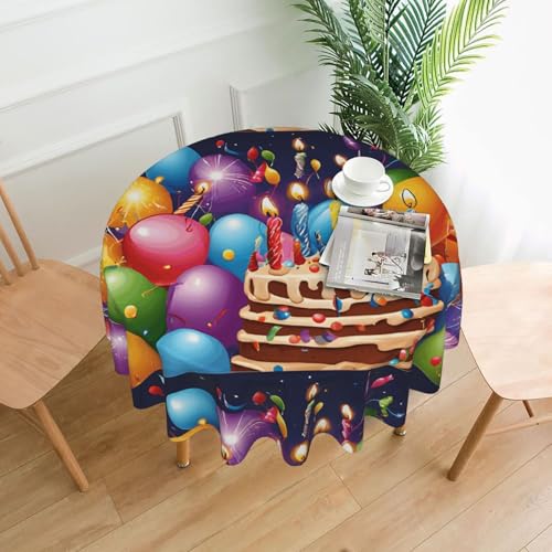 LHFIOHIRG Runde Tischdecke, 152 cm, knitterfrei, waschbar, Tischdecke für Küche, Esszimmer, Urlaub, Party, Picknick LHFIOHIRG Runde Tischdecke, 152 cm, knitterfrei, waschbar, Tischdecke für Küche, Esszimmer, Urlaub, Party, Picknick von LHFIOHIRG