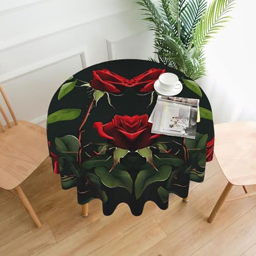 LHFIOHIRG Runde Tischdecke, 152 cm, knitterfrei, waschbar, Tischdecke für Küche, Esszimmer, Urlaub, Party, Picknick LHFIOHIRG Runde Tischdecke, 152 cm, knitterfrei, waschbar, Tischdecke für Küche, Esszimmer, Urlaub, Party, Picknick von LHFIOHIRG
