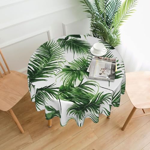 LHFIOHIRG Runde Tischdecke, 152 cm, knitterfrei, waschbar, Tischtuch für Küche, Esszimmer, Urlaub, Party, Picknick, 152 cm von LHFIOHIRG