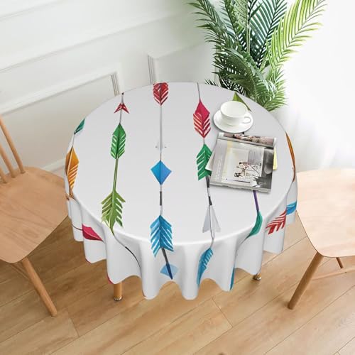 LHFIOHIRG Runde Tischdecke, 152 cm, knitterfrei, waschbar, für Küche, Esszimmer, Urlaub, Party, Picknick, 152 cm LHFIOHIRG Runde Tischdecke, 152 cm, knitterfrei, waschbar, für Küche, Esszimmer, Urlaub, Party, Picknick, 152 cm von LHFIOHIRG