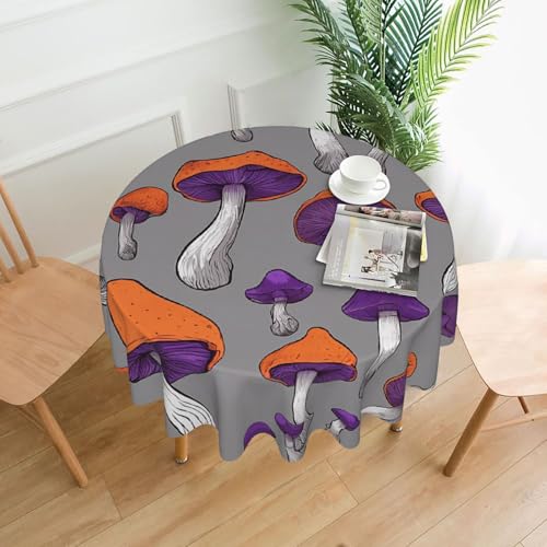 LHFIOHIRG Runde Tischdecke, knitterfrei, waschbar, für Küche, Esszimmer, Urlaub, Party, Picknick, 152 cm LHFIOHIRG Runde Tischdecke, knitterfrei, waschbar, für Küche, Esszimmer, Urlaub, Party, Picknick, 152 cm von LHFIOHIRG