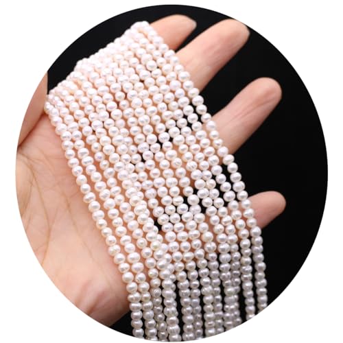 Weiße Perlen, natürliche Süßwasser-Zuchtperlen, Reisform, lose Perlen für Schmuckherstellung, Halskette, DIY-Geschenk, 3–4 mm Weiße Perlen, natürliche Süßwasser-Zuchtperlen, Reisform, lose Perlen für Schmuckherstellung, Halskette, DIY-Geschenk, 3–4 mm von LHJ