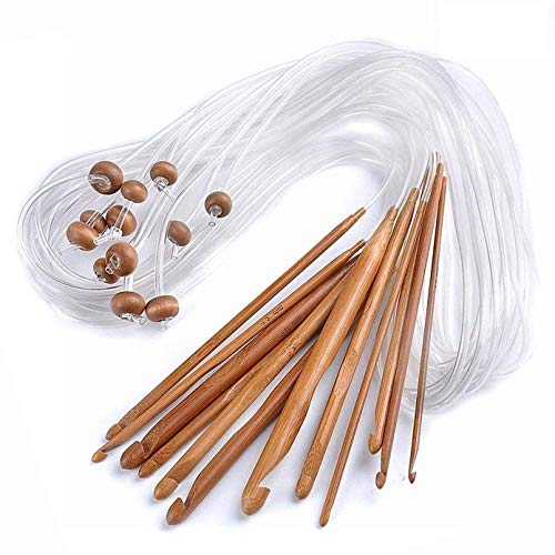 LHKJ 12 Stück Tunesische Bambus Häkelnadel Set,Teppich Häkelnadeln in Verschiedenen Größen LHKJ 12 Stück Tunesische Bambus Häkelnadel Set,Teppich Häkelnadeln in Verschiedenen Größen von LHKJ