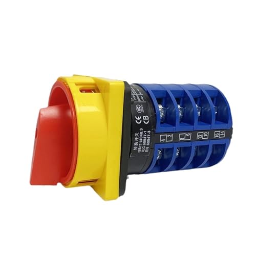 Nockenschalter, 690 V, 32 A, Vorhängeschloss, Umschalter, Drehschalter, EIN/AUS, 2 Positionen, 4 Pole, Klemmen, Not-Aus, YMW26-32/4GS, 1 Stück von LHKQHRDL