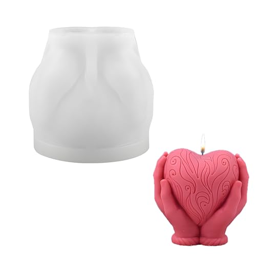 LHLZNB Handheld-Herz-Kerzen-Form, 3D-Herzrahmen, Silikonformen, Valentinstag, Liebe, Herz, Epoxidharz, Gießform für Kerzenherstellung, handgefertigte Seife, Aromatherapie, DIY LHLZNB Handheld-Herz-Kerzen-Form, 3D-Herzrahmen, Silikonformen, Valentinstag, Liebe, Herz, Epoxidharz, Gießform für Kerzenherstellung, handgefertigte Seife, Aromatherapie, DIY von LHLZNB