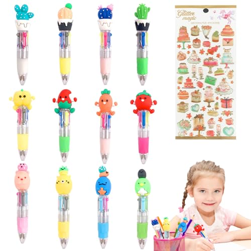 13 PCS Lustige Stifte für Kinder Mitgebsel Kindergeburtstag Gastgeschenk Kawaii Stifte mit Tierkopf 4 in 1 Mini Kugelschreiber Versenkbare Süße Stifte Cartoon Lustige Kugelschreiber für Mädchen Junge 13 PCS Lustige Stifte für Kinder Mitgebsel Kindergeburtstag Gastgeschenk Kawaii Stifte mit Tierkopf 4 in 1 Mini Kugelschreiber Versenkbare Süße Stifte Cartoon Lustige Kugelschreiber für Mädchen Junge von LHOEST