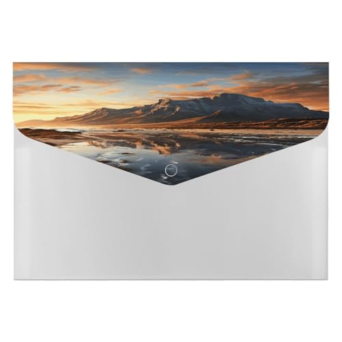 Ordner, Motiv: Berg bei Sonnenaufgang, Druckordner, Ordner, tragbarer Papier-Rechnungen, Quittungen, Organizer, dekorative Aktenordner, geeignet für Heimbürobedarf Ordner, Motiv: Berg bei Sonnenaufgang, Druckordner, Ordner, tragbarer Papier-Rechnungen, Quittungen, Organizer, dekorative Aktenordner, geeignet für Heimbürobedarf von LHOKDR