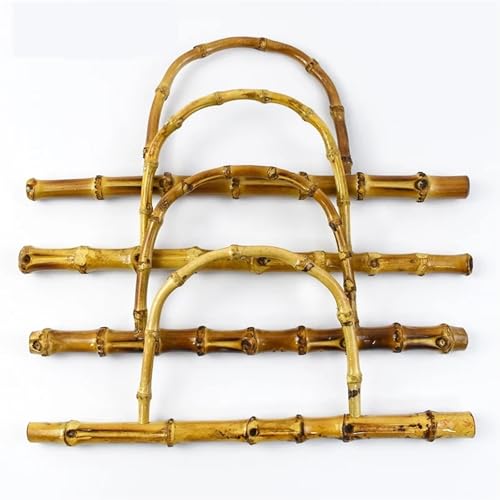 Taschengriffe Bambus Taschenhenkel 1-5 Stück 28/30 cm Deepeel Geldbeutelgriff DIY Ersatz Bambus Taschengurt Griffe Schultergurt for die Herstellung von Handtaschenzubehör(Light-30cm,2Pcs) von LHSJYG