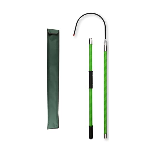 Isolierte Rettungsstange, Epoxidharz-Verlängerungsstange, Tragbare Körperrettungsstange, Mit Aufbewahrungstasche, für Stromschläge Im Notfall(Green,2m/6.5ft) von LHXLSH