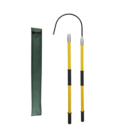 Isolierte Rettungsstange, Epoxidharz-Verlängerungsstange, Tragbare Körperrettungsstange, Mit Aufbewahrungstasche, für Stromschläge Im Notfall(Yellow,2m/6.5ft) von LHXLSH