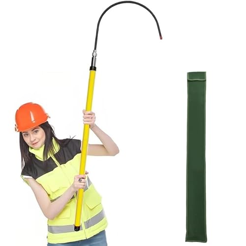 Isolierte Rettungsstange, Stromschlagschutz Sicherheit Isolierter Rettungshaken, Epoxidharz-Verlängerungsstange Body-Pull-Stick, für Stromschläge Im Notfall(2m/6.5ft) von LHXLSH