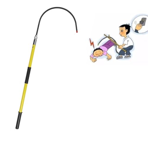Leichtgewicht Stromschlag Sicher Rettungsstange, Isolierter Rettungshaken Rettungshaken, Isolierte Stange Epoxidharz, Für Feuerwehrelektriker(Yellow,1.5m/4.9ft) von LHXLSH