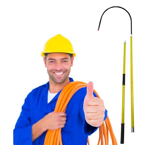 Solierte Rettungsstange, Elektrocution Rettungshakenstange, Rettungsstange für Den Körper, Epoxidharz-Verlängerungsstange, für Elektriker, Leitungsmonteure, Kfz-Mechaniker(2m/6.5ft) von LHXLSH