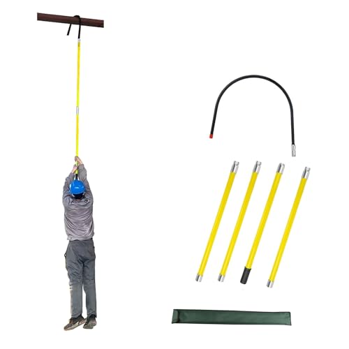 Tragbare Elektriker Werkzeuge, Isolierte Rettungsstange, Isolierte Stange Epoxidharz, für Stromschläge Im Notfall, Mit Aufbewahrungstasche, für Elektriker(4m/13.1ft) von LHXLSH