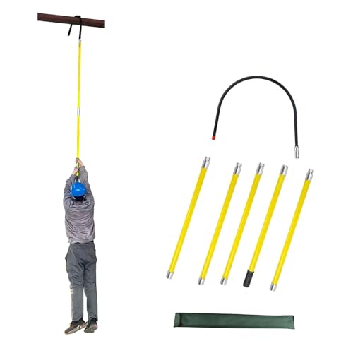 Tragbare Elektriker Werkzeuge, Isolierte Rettungsstange, Isolierte Stange Epoxidharz, für Stromschläge Im Notfall, Mit Aufbewahrungstasche, für Elektriker(5m/16.4ft) von LHXLSH