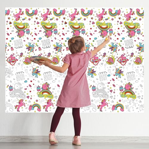 Ausmaltischdecke Kinder,Maltischdecke Für Kinder,Ausmaltischdecke Papier Mädchen,Malpapier Kinder,Bemalbare Tischdecke Papier,Papiertischdecke Tischdecke Zum Ausmalen Kinder für Kindergeburtstag Deko. von LHYQDM