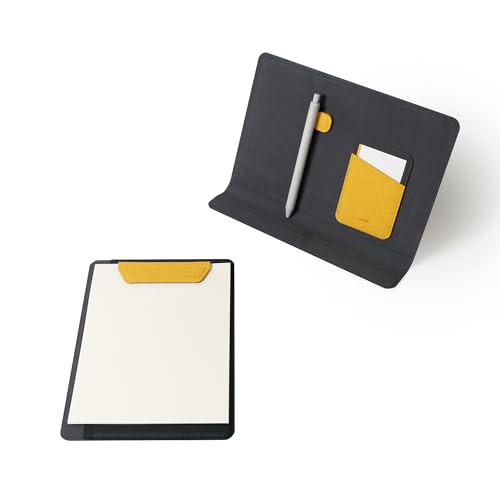 LHiDS Creative Folio 2.0 with Stand, Business Portfolio Resume, 3-in-1 Padfolio with Magnetic Accessories, Clipboard (Yellow, A5 2.0) von LHiDS