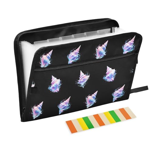 LI ZHI XIN A4 Dokumentenmappe Mit 13 Tasche Dokument Organizer Klassifizierungsordner Wasserfeste Seitlich ReißVerschluss Ordner FäChermappe Bunte Muschel-Muster LI ZHI XIN A4 Dokumentenmappe Mit 13 Tasche Dokument Organizer Klassifizierungsordner Wasserfeste Seitlich ReißVerschluss Ordner FäChermappe Bunte Muschel-Muster von LI ZHI XIN