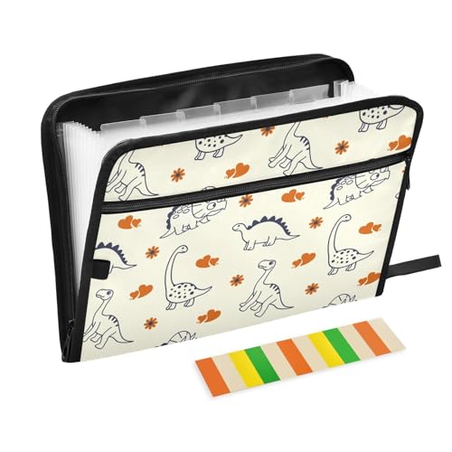 LI ZHI XIN A4 Dokumentenmappe Mit 13 Tasche Dokument Organizer Klassifizierungsordner Wasserfeste Seitlich ReißVerschluss Ordner FäChermappe Dinosaurier-Blume-Muster LI ZHI XIN A4 Dokumentenmappe Mit 13 Tasche Dokument Organizer Klassifizierungsordner Wasserfeste Seitlich ReißVerschluss Ordner FäChermappe Dinosaurier-Blume-Muster von LI ZHI XIN