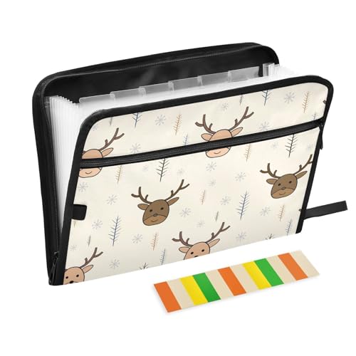 LI ZHI XIN A4 Dokumentenmappe Mit 13 Tasche Dokument Organizer Klassifizierungsordner Wasserfeste Seitlich ReißVerschluss Ordner FäChermappe Elch-Schneeflocken-Weihnachts LI ZHI XIN A4 Dokumentenmappe Mit 13 Tasche Dokument Organizer Klassifizierungsordner Wasserfeste Seitlich ReißVerschluss Ordner FäChermappe Elch-Schneeflocken-Weihnachts von LI ZHI XIN