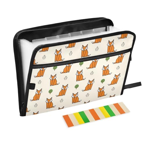LI ZHI XIN A4 Dokumentenmappe Mit 13 Tasche Dokument Organizer Klassifizierungsordner Wasserfeste Seitlich ReißVerschluss Ordner FäChermappe Fuchs-Cartoonmuster LI ZHI XIN A4 Dokumentenmappe Mit 13 Tasche Dokument Organizer Klassifizierungsordner Wasserfeste Seitlich ReißVerschluss Ordner FäChermappe Fuchs-Cartoonmuster von LI ZHI XIN