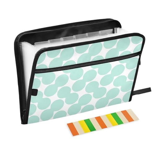 LI ZHI XIN A4 Dokumentenmappe Mit 13 Tasche Dokument Organizer Klassifizierungsordner Wasserfeste Seitlich ReißVerschluss Ordner FäChermappe GrüNer Polka Dot LI ZHI XIN A4 Dokumentenmappe Mit 13 Tasche Dokument Organizer Klassifizierungsordner Wasserfeste Seitlich ReißVerschluss Ordner FäChermappe GrüNer Polka Dot von LI ZHI XIN