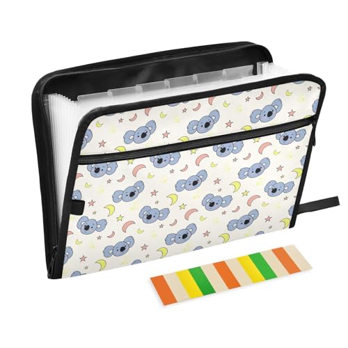 LI ZHI XIN A4 Dokumentenmappe Mit 13 Tasche Dokument Organizer Klassifizierungsordner Wasserfeste Seitlich ReißVerschluss Ordner FäChermappe Koala-Cartoonmuster LI ZHI XIN A4 Dokumentenmappe Mit 13 Tasche Dokument Organizer Klassifizierungsordner Wasserfeste Seitlich ReißVerschluss Ordner FäChermappe Koala-Cartoonmuster von LI ZHI XIN