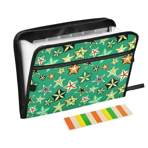 LI ZHI XIN A4 Dokumentenmappe Mit 13 Tasche Dokument Organizer Klassifizierungsordner Wasserfeste Seitlich ReißVerschluss Ordner FäChermappe Ozean-Stern-Muster LI ZHI XIN A4 Dokumentenmappe Mit 13 Tasche Dokument Organizer Klassifizierungsordner Wasserfeste Seitlich ReißVerschluss Ordner FäChermappe Ozean-Stern-Muster von LI ZHI XIN