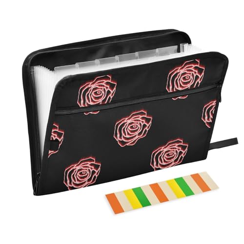 LI ZHI XIN A4 Dokumentenmappe Mit 13 Tasche Dokument Organizer Klassifizierungsordner Wasserfeste Seitlich ReißVerschluss Ordner FäChermappe Rosenmuster LI ZHI XIN A4 Dokumentenmappe Mit 13 Tasche Dokument Organizer Klassifizierungsordner Wasserfeste Seitlich ReißVerschluss Ordner FäChermappe Rosenmuster von LI ZHI XIN