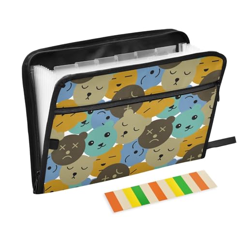 LI ZHI XIN A4 Dokumentenmappe Mit 13 Tasche Dokument Organizer Klassifizierungsordner Wasserfeste Seitlich ReißVerschluss Ordner FäChermappe Tier BäR Muster LI ZHI XIN A4 Dokumentenmappe Mit 13 Tasche Dokument Organizer Klassifizierungsordner Wasserfeste Seitlich ReißVerschluss Ordner FäChermappe Tier BäR Muster von LI ZHI XIN