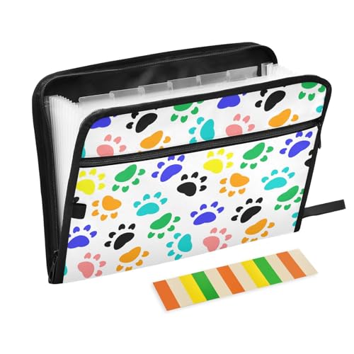 LI ZHI XIN A4 Dokumentenmappe Mit 13 Tasche Dokument Organizer Klassifizierungsordner Wasserfeste Seitlich ReißVerschluss Ordner FäChermappe Tierische FußAbdrüCke LI ZHI XIN A4 Dokumentenmappe Mit 13 Tasche Dokument Organizer Klassifizierungsordner Wasserfeste Seitlich ReißVerschluss Ordner FäChermappe Tierische FußAbdrüCke von LI ZHI XIN