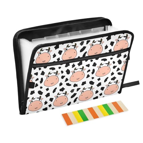 LI ZHI XIN A4 Dokumentenmappe Mit 13 Tasche Dokument Organizer Klassifizierungsordner Wasserfeste Seitlich ReißVerschluss Ordner FäChermappe Tierisches Kuh-Muster LI ZHI XIN A4 Dokumentenmappe Mit 13 Tasche Dokument Organizer Klassifizierungsordner Wasserfeste Seitlich ReißVerschluss Ordner FäChermappe Tierisches Kuh-Muster von LI ZHI XIN