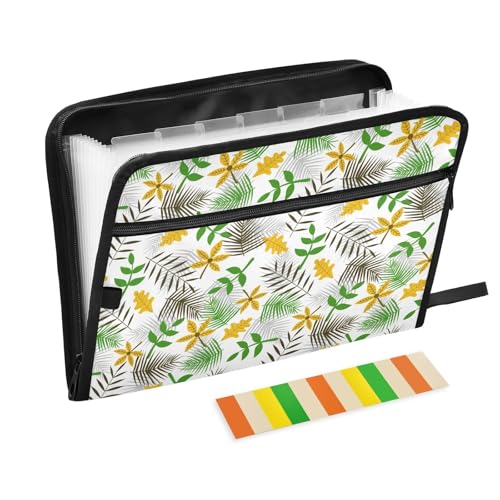 LI ZHI XIN A4 Dokumentenmappe Mit 13 Tasche Dokument Organizer Klassifizierungsordner Wasserfeste Seitlich ReißVerschluss Ordner FäChermappe Tropische Blattpflanze LI ZHI XIN A4 Dokumentenmappe Mit 13 Tasche Dokument Organizer Klassifizierungsordner Wasserfeste Seitlich ReißVerschluss Ordner FäChermappe Tropische Blattpflanze von LI ZHI XIN