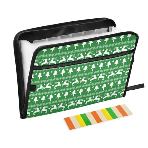 LI ZHI XIN A4 Dokumentenmappe Mit 13 Tasche Dokument Organizer Klassifizierungsordner Wasserfeste Seitlich ReißVerschluss Ordner FäChermappe Weihnachtsbaum-Elch LI ZHI XIN A4 Dokumentenmappe Mit 13 Tasche Dokument Organizer Klassifizierungsordner Wasserfeste Seitlich ReißVerschluss Ordner FäChermappe Weihnachtsbaum-Elch von LI ZHI XIN