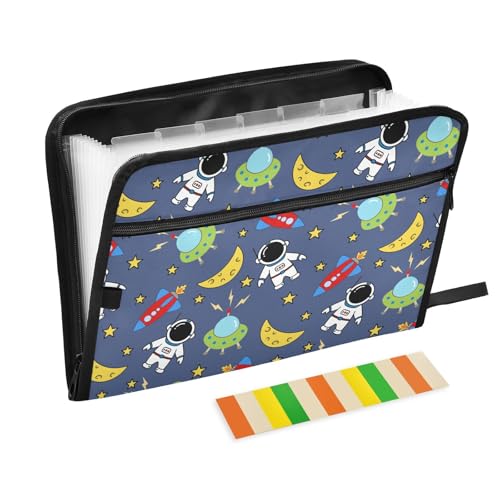 LI ZHI XIN A4 Dokumentenmappe Mit 13 Tasche Dokument Organizer Klassifizierungsordner Wasserfeste Seitlich ReißVerschluss Ordner FäChermappe Weltraumplanet Cartoon-Muster LI ZHI XIN A4 Dokumentenmappe Mit 13 Tasche Dokument Organizer Klassifizierungsordner Wasserfeste Seitlich ReißVerschluss Ordner FäChermappe Weltraumplanet Cartoon-Muster von LI ZHI XIN