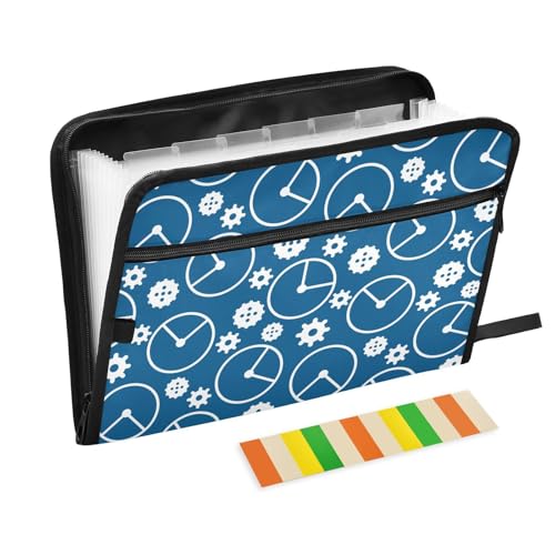 LI ZHI XIN A4 Dokumentenmappe Mit 13 Tasche Dokument Organizer Klassifizierungsordner Wasserfeste Seitlich ReißVerschluss Ordner FäChermappe Zahnrad-Muster LI ZHI XIN A4 Dokumentenmappe Mit 13 Tasche Dokument Organizer Klassifizierungsordner Wasserfeste Seitlich ReißVerschluss Ordner FäChermappe Zahnrad-Muster von LI ZHI XIN