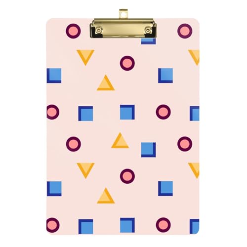 LI ZHI XIN A4 Standard Klemmbretter,Acryl Clipboard,9 X 12.5 Zoll,Mit Einziehbaren Haken,FüR Schule,BüRo,Krankenschwestern Bunte Geometrische Muster LI ZHI XIN A4 Standard Klemmbretter,Acryl Clipboard,9 X 12.5 Zoll,Mit Einziehbaren Haken,FüR Schule,BüRo,Krankenschwestern Bunte Geometrische Muster von LI ZHI XIN