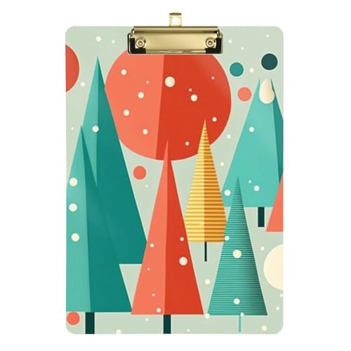 LI ZHI XIN A4 Standard Klemmbretter,Acryl Clipboard,9 X 12.5 Zoll,Mit Einziehbaren Haken,FüR Schule,BüRo,Krankenschwestern Bunter Weihnachtsbaum LI ZHI XIN A4 Standard Klemmbretter,Acryl Clipboard,9 X 12.5 Zoll,Mit Einziehbaren Haken,FüR Schule,BüRo,Krankenschwestern Bunter Weihnachtsbaum von LI ZHI XIN