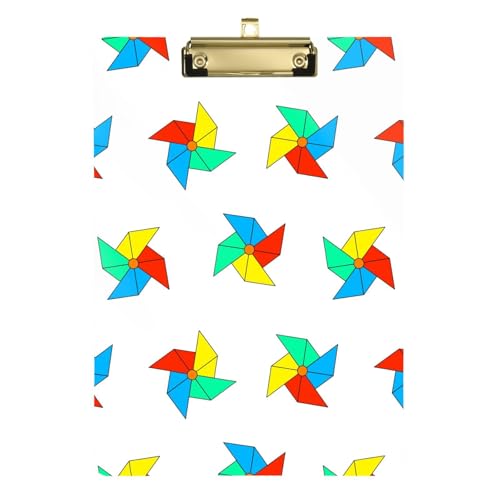 LI ZHI XIN A4 Standard Klemmbretter,Acryl Clipboard,9 X 12.5 Zoll,Mit Einziehbaren Haken,FüR Schule,BüRo,Krankenschwestern Buntes Windmühlen-Muster LI ZHI XIN A4 Standard Klemmbretter,Acryl Clipboard,9 X 12.5 Zoll,Mit Einziehbaren Haken,FüR Schule,BüRo,Krankenschwestern Buntes Windmühlen-Muster von LI ZHI XIN