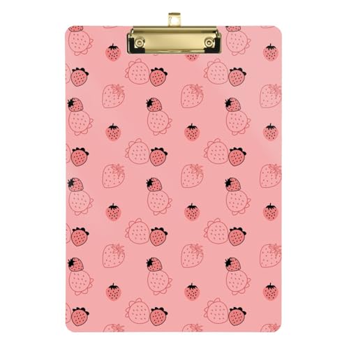 LI ZHI XIN A4 Standard Klemmbretter,Acryl Clipboard,9 X 12.5 Zoll,Mit Einziehbaren Haken,FüR Schule,BüRo,Krankenschwestern Erdbeer-Muster LI ZHI XIN A4 Standard Klemmbretter,Acryl Clipboard,9 X 12.5 Zoll,Mit Einziehbaren Haken,FüR Schule,BüRo,Krankenschwestern Erdbeer-Muster von LI ZHI XIN