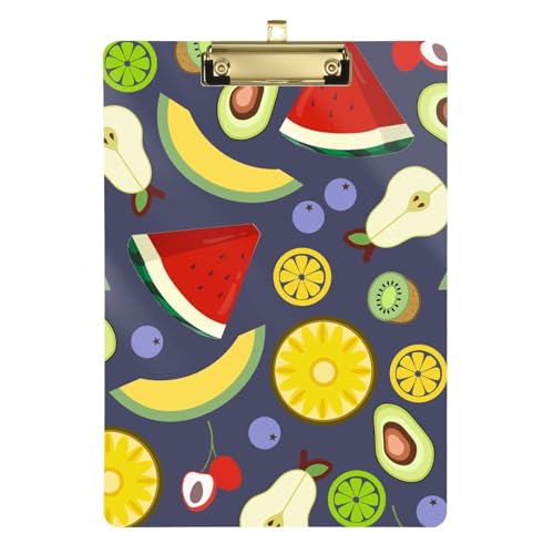 LI ZHI XIN A4 Standard Klemmbretter,Acryl Clipboard,9 X 12.5 Zoll,Mit Einziehbaren Haken,FüR Schule,BüRo,Krankenschwestern Fruchtmuster LI ZHI XIN A4 Standard Klemmbretter,Acryl Clipboard,9 X 12.5 Zoll,Mit Einziehbaren Haken,FüR Schule,BüRo,Krankenschwestern Fruchtmuster von LI ZHI XIN