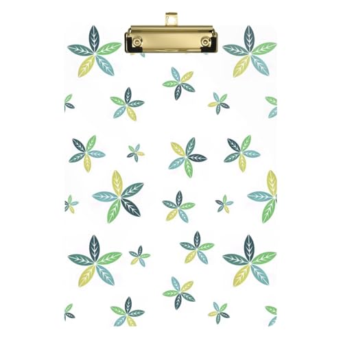 LI ZHI XIN A4 Standard Klemmbretter,Acryl Clipboard,9 X 12.5 Zoll,Mit Einziehbaren Haken,FüR Schule,BüRo,Krankenschwestern Grünes Blatt-Muster LI ZHI XIN A4 Standard Klemmbretter,Acryl Clipboard,9 X 12.5 Zoll,Mit Einziehbaren Haken,FüR Schule,BüRo,Krankenschwestern Grünes Blatt-Muster von LI ZHI XIN