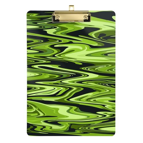 LI ZHI XIN A4 Standard Klemmbretter,Acryl Clipboard,9 X 12.5 Zoll,Mit Einziehbaren Haken,FüR Schule,BüRo,Krankenschwestern Kunstvolle Graffiti-Muster Schwarz Grün LI ZHI XIN A4 Standard Klemmbretter,Acryl Clipboard,9 X 12.5 Zoll,Mit Einziehbaren Haken,FüR Schule,BüRo,Krankenschwestern Kunstvolle Graffiti-Muster Schwarz Grün von LI ZHI XIN