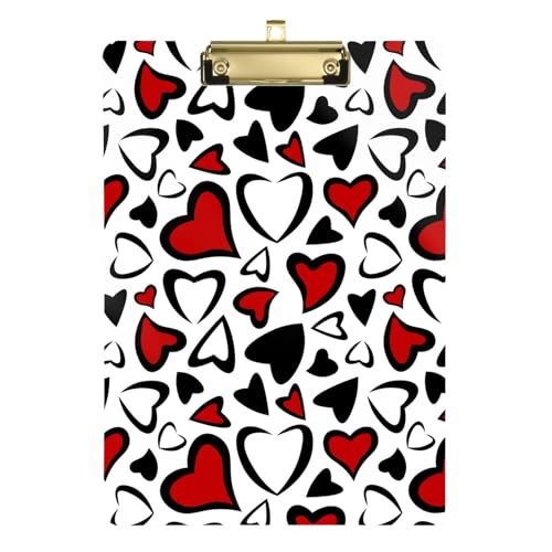 LI ZHI XIN A4 Standard Klemmbretter,Acryl Clipboard,9 X 12.5 Zoll,Mit Einziehbaren Haken,FüR Schule,BüRo,Krankenschwestern Liebesherz-Muster LI ZHI XIN A4 Standard Klemmbretter,Acryl Clipboard,9 X 12.5 Zoll,Mit Einziehbaren Haken,FüR Schule,BüRo,Krankenschwestern Liebesherz-Muster von LI ZHI XIN