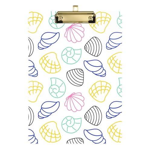 LI ZHI XIN A4 Standard Klemmbretter,Acryl Clipboard,9 X 12.5 Zoll,Mit Einziehbaren Haken,FüR Schule,BüRo,Krankenschwestern Muschelmotiv LI ZHI XIN A4 Standard Klemmbretter,Acryl Clipboard,9 X 12.5 Zoll,Mit Einziehbaren Haken,FüR Schule,BüRo,Krankenschwestern Muschelmotiv von LI ZHI XIN