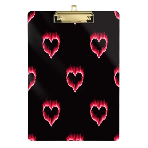LI ZHI XIN A4 Standard Klemmbretter,Acryl Clipboard,9 X 12.5 Zoll,Mit Einziehbaren Haken,FüR Schule,BüRo,Krankenschwestern Muster In Herzform LI ZHI XIN A4 Standard Klemmbretter,Acryl Clipboard,9 X 12.5 Zoll,Mit Einziehbaren Haken,FüR Schule,BüRo,Krankenschwestern Muster In Herzform von LI ZHI XIN