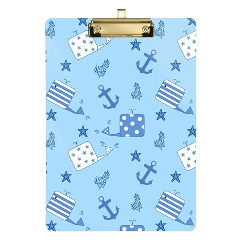 LI ZHI XIN A4 Standard Klemmbretter,Acryl Clipboard,9 X 12.5 Zoll,Mit Einziehbaren Haken,FüR Schule,BüRo,Krankenschwestern Ozean-Wal-Muster LI ZHI XIN A4 Standard Klemmbretter,Acryl Clipboard,9 X 12.5 Zoll,Mit Einziehbaren Haken,FüR Schule,BüRo,Krankenschwestern Ozean-Wal-Muster von LI ZHI XIN